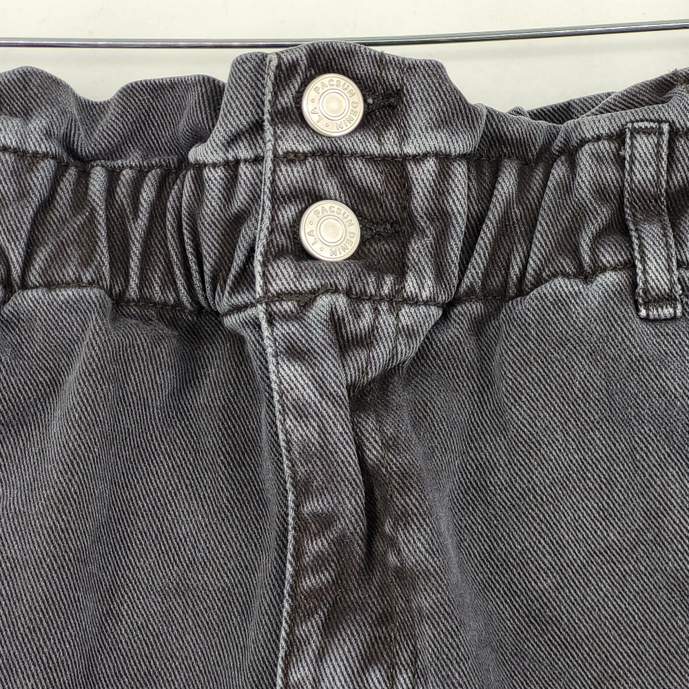Pacsun Black Denim Mini Skirt Size Medium - Picture 3 of 11